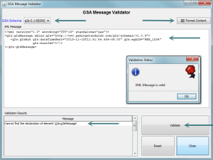 GSA Validator Screen